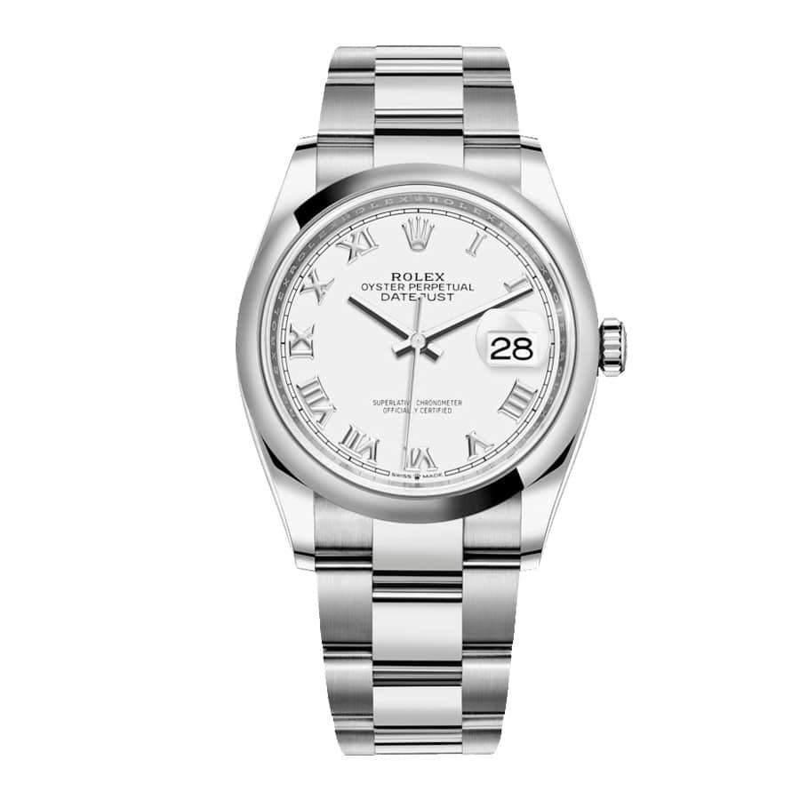 Rolex Datejust 36MM 126200 White Dial Smooth Bezel