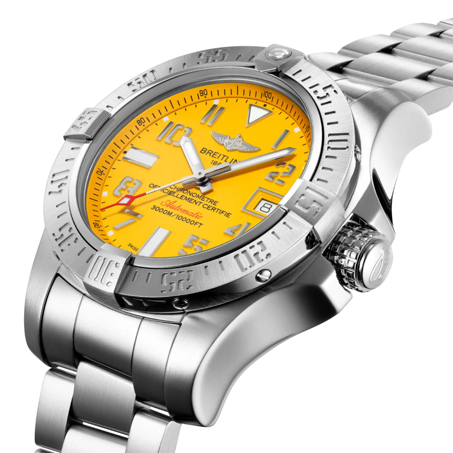 Breitling Avenger II Seawolf 45MM A17330 Yellow Dial