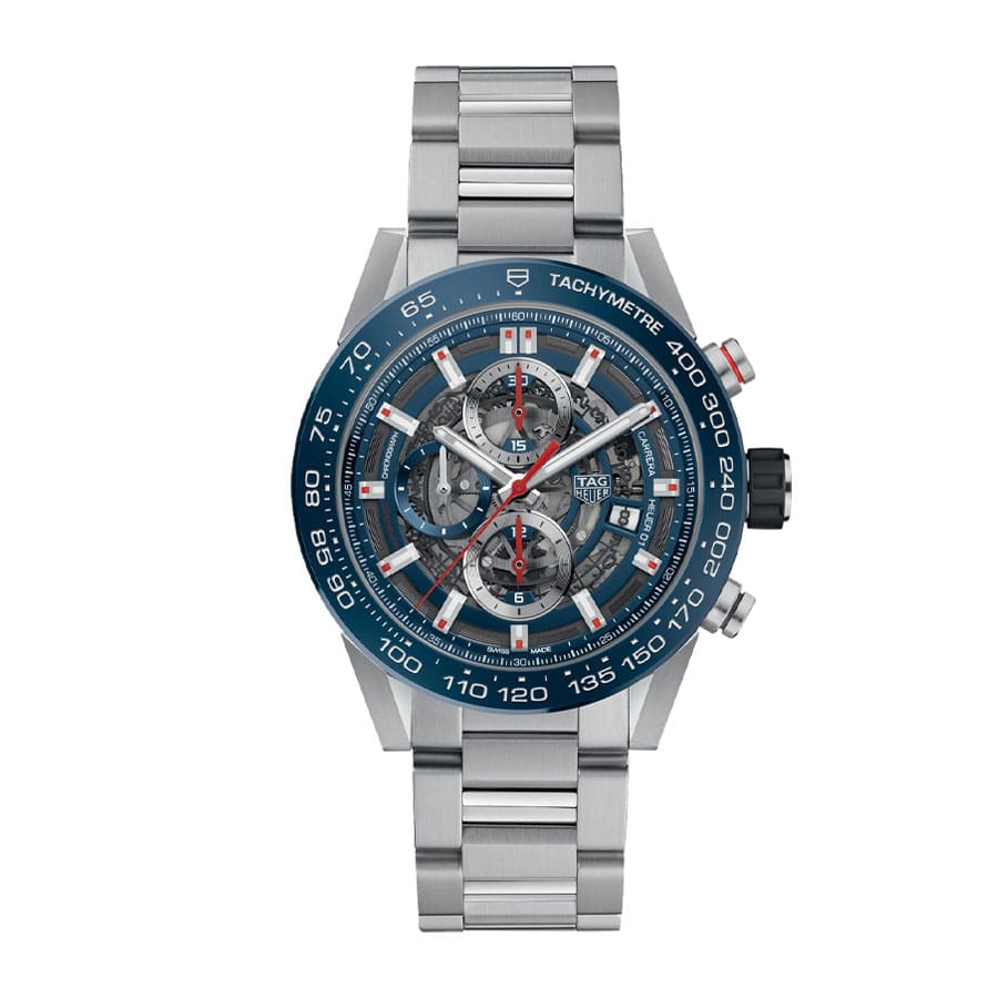 TAG Heuer Carrera 43MM CAR2A1T.FT6052 Blue Skeleton Dial