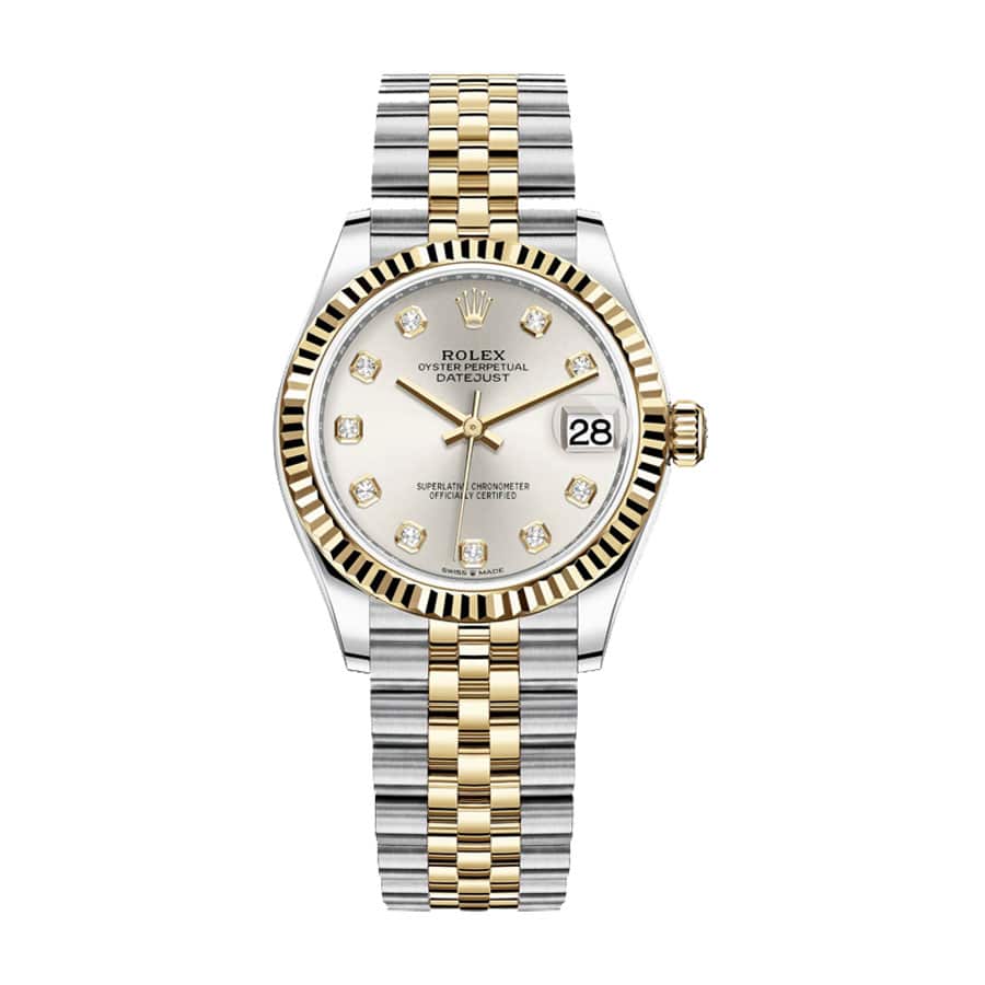 Rolex Lady-Datejust 28MM 279173 Silver Diamond Dial