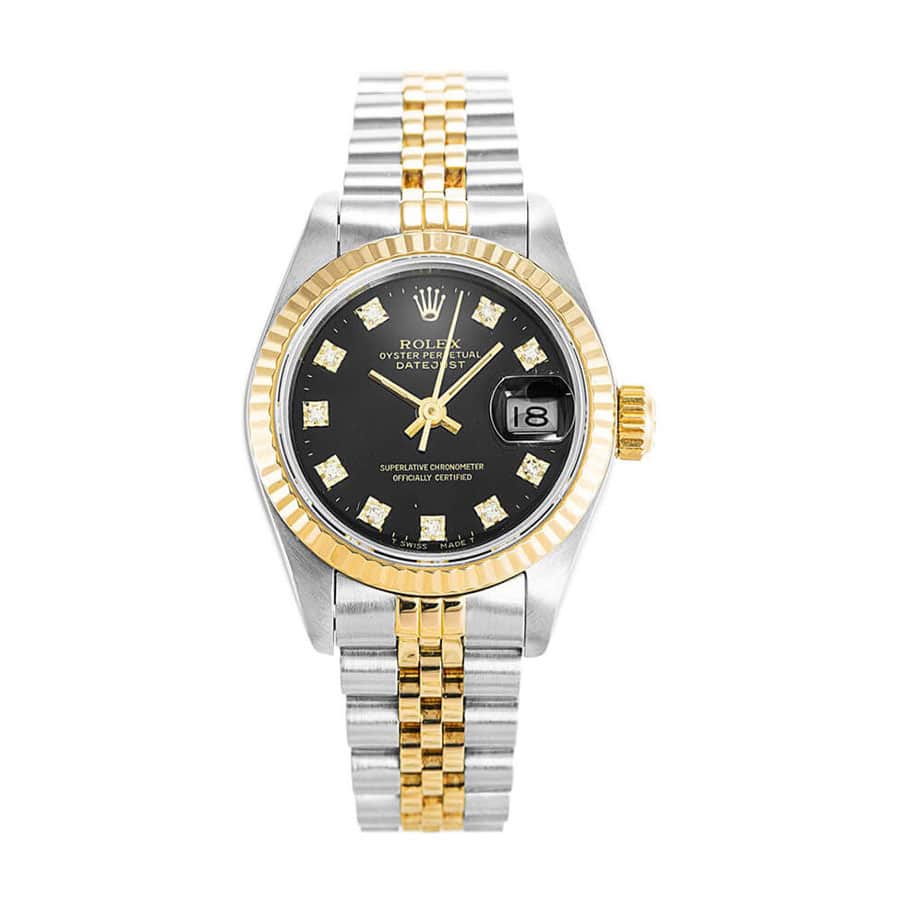 Rolex Datejust Lady 26MM 69173 Diamond Black Dial