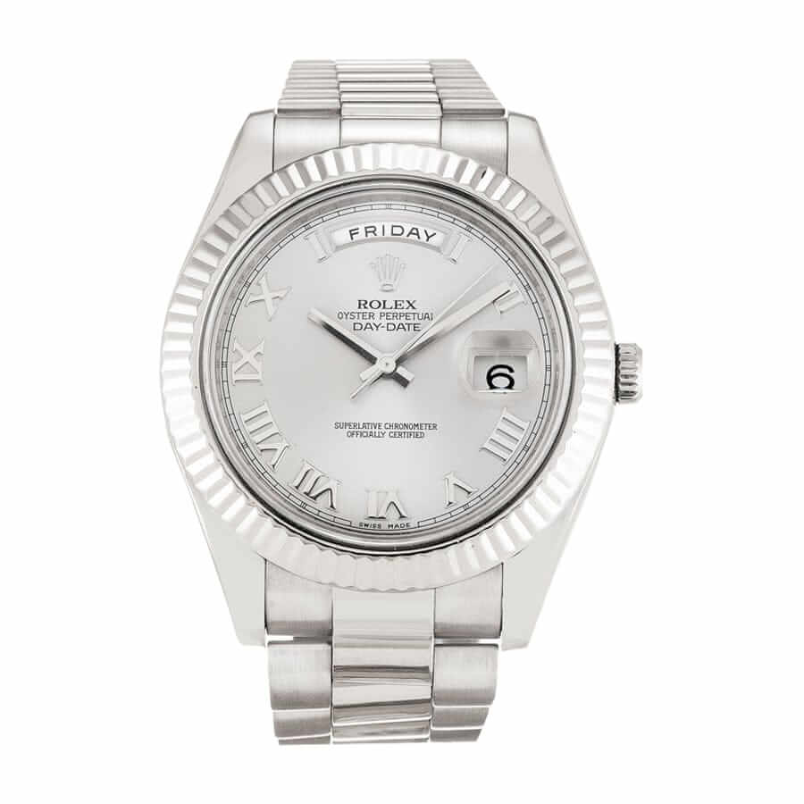 Rolex Day-Date II 41MM 218239-0041 White Roman Dial