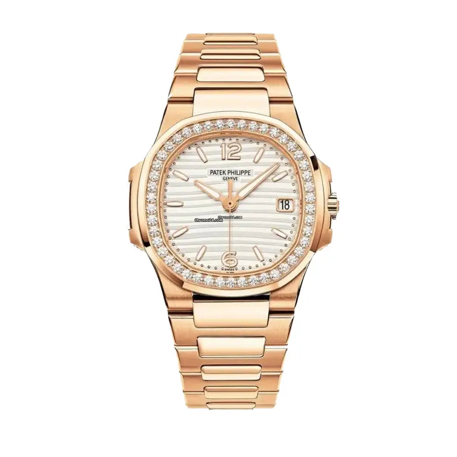 Patek Philippe Nautilus 38MM 7118/1220R-001 Rose Gold Diamond Bezel