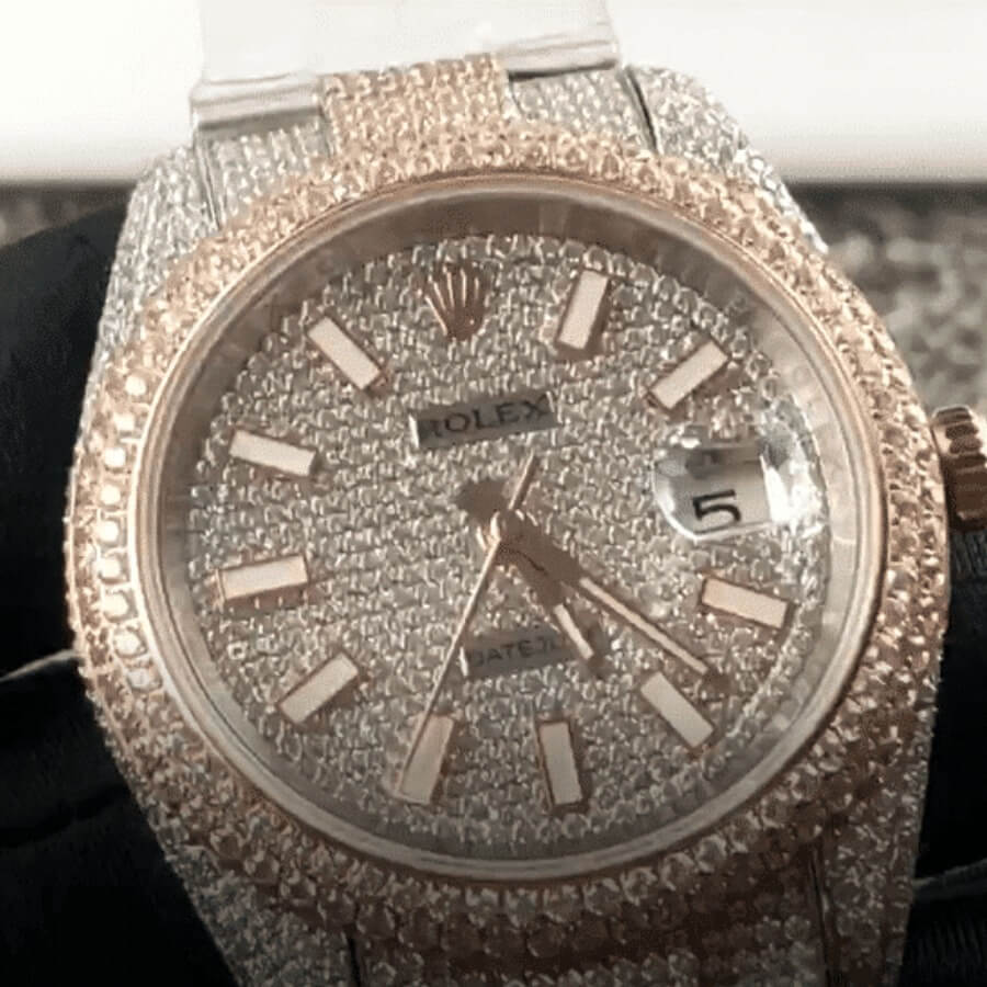Rolex Datejust 41MM 126303 Two-Tone Iced Out