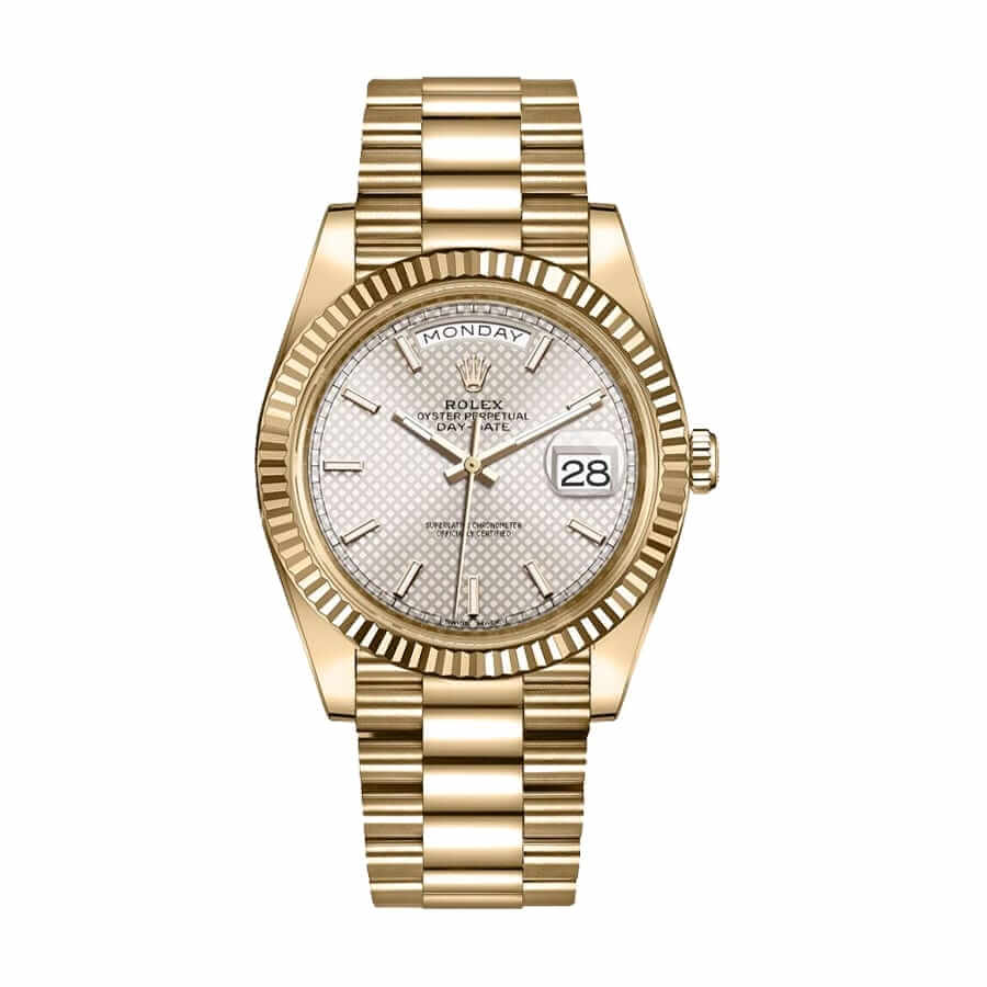 Rolex Day-Date 40 40MM 228238-0008 Diagonal Silver