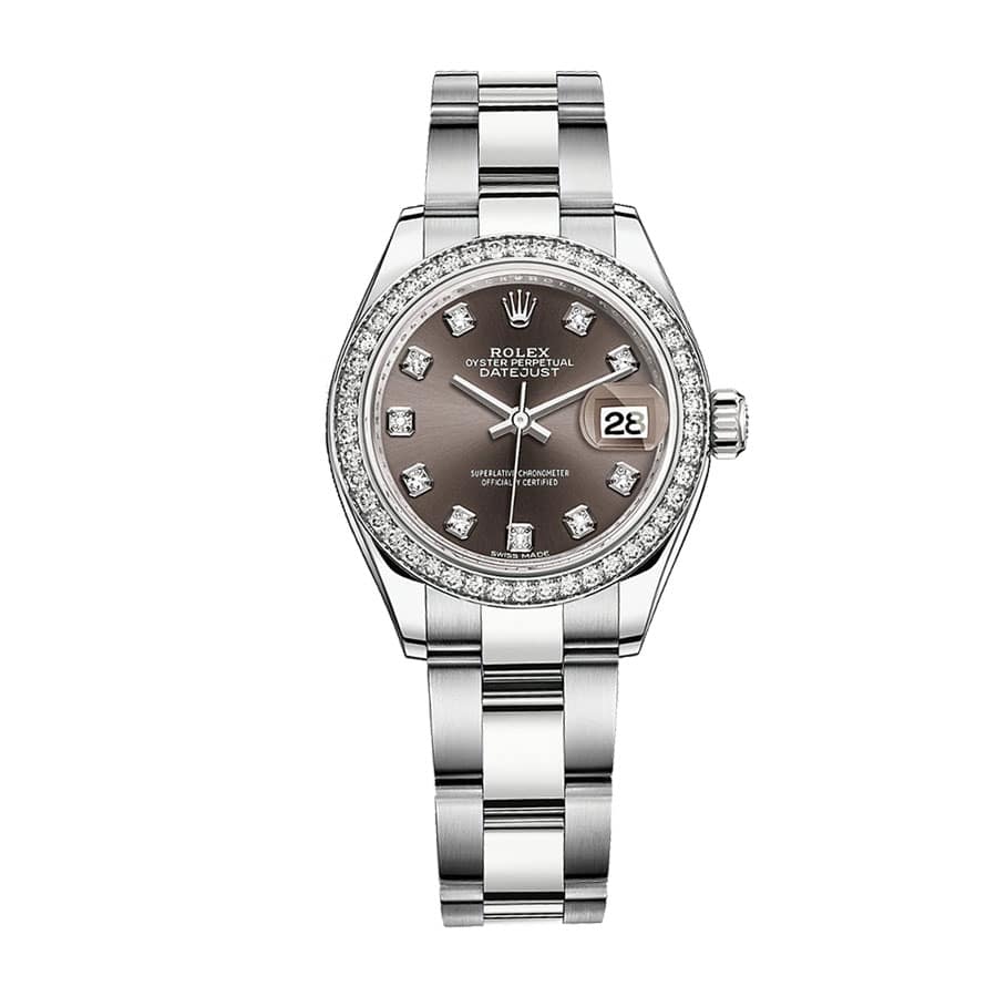 Rolex Datejust 28MM 128300 Dark Rhodium Diamond Dial