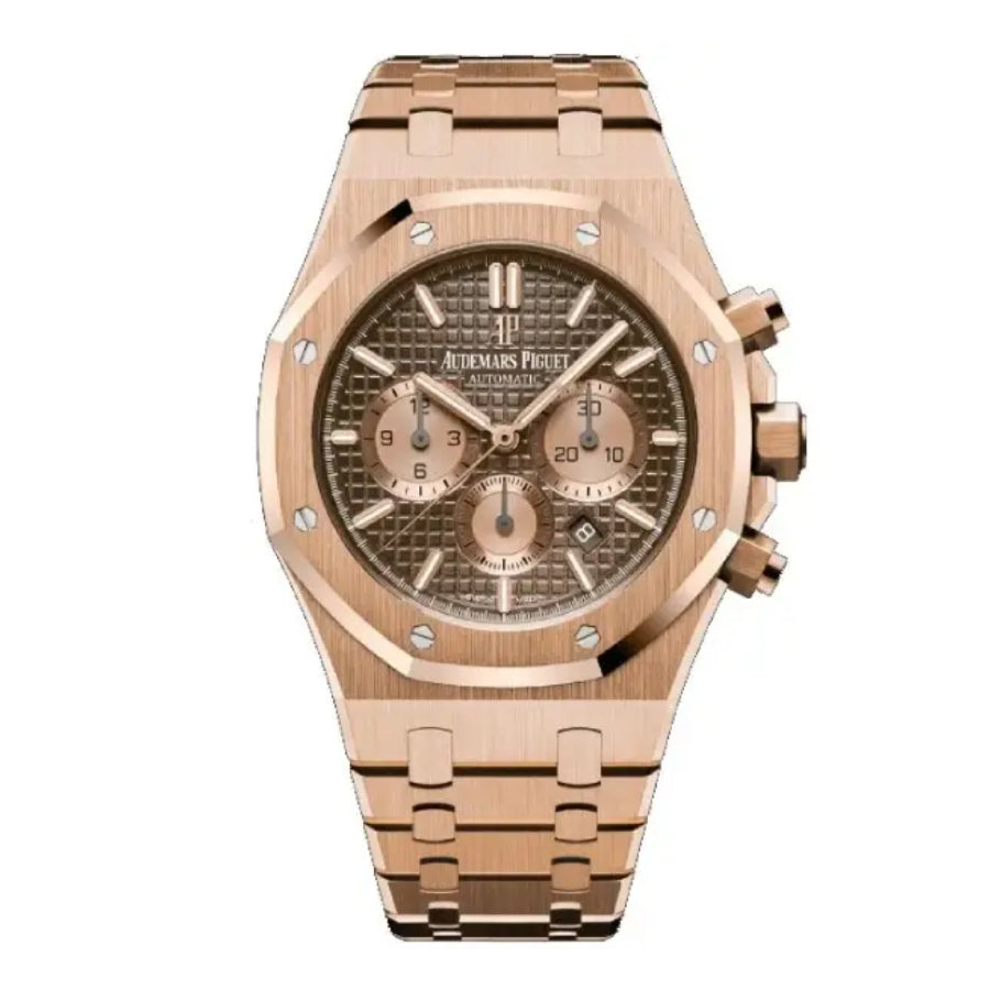 Audemars Piguet Royal Oak Chronograph 42MM 26331OR.OO.1220OR.02 Rose Gold Brown Dial