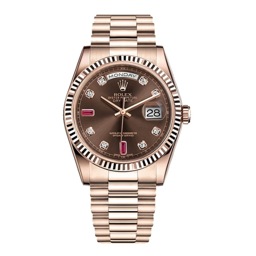 Rolex Day-Date 36 40MM 128235 Chocolate Dial