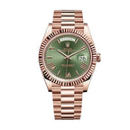 Rolex Day-Date 40MM 228235 Everose Green Roman Dial