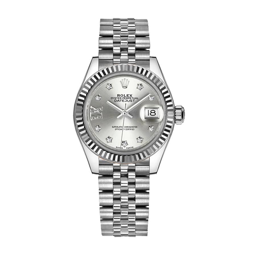 Rolex Lady-Datejust 28MM 279174-0021 Silver Dial Jubilee