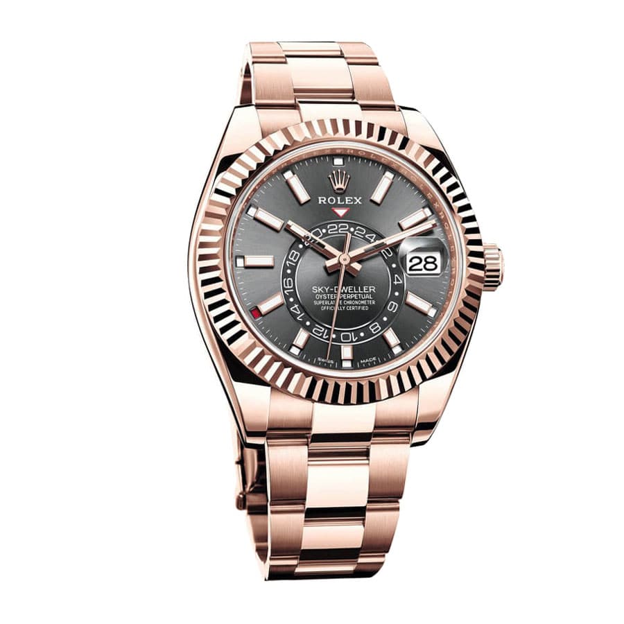 Rolex Sky-Dweller 42MM 326935-0007 Everose Rhodium Dial