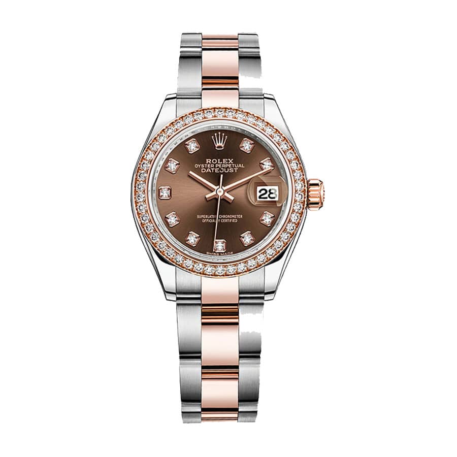 Rolex Lady-Datejust 28MM 279381RBR Everose Gold Diamond Bezel