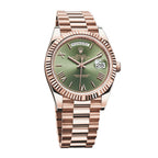 Rolex Day-Date 40MM 228235 Everose Green Roman Dial