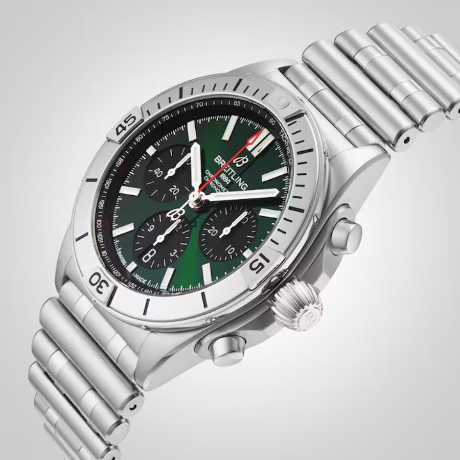 Breitling Chronomat 45MM AB0134101L1A1 Green Dial
