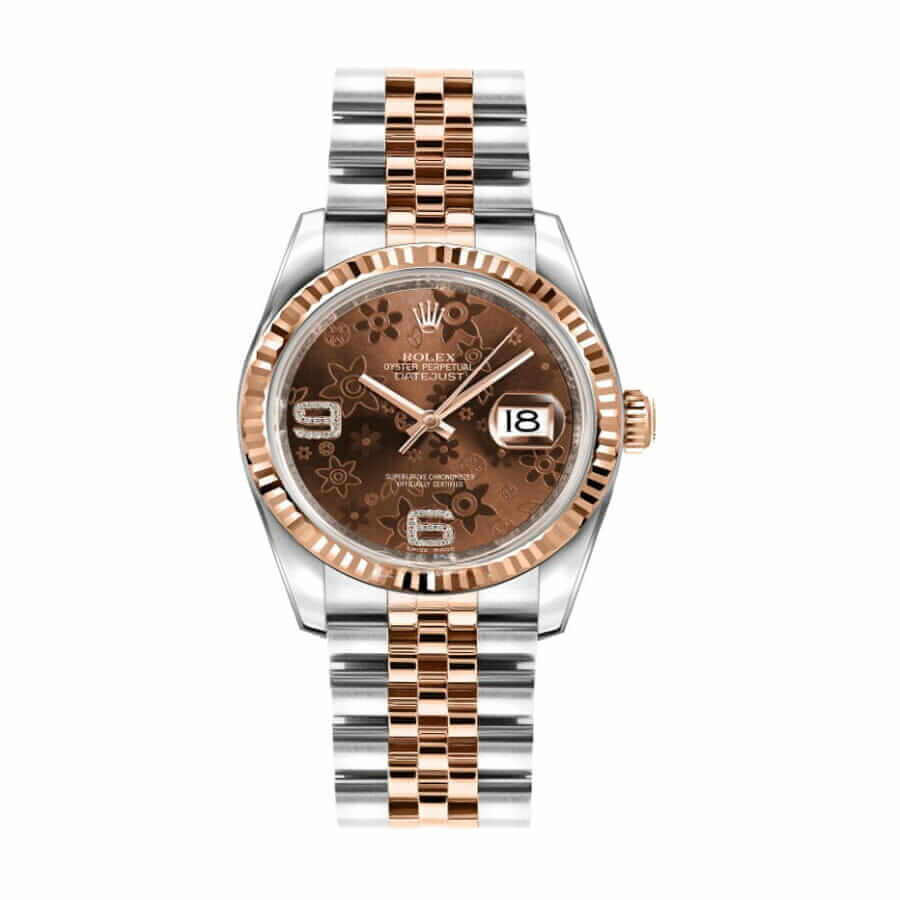 Rolex Datejust 36MM 116231-0105 Chocolate Floral Dial