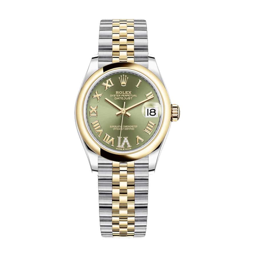 Rolex Datejust 31 31MM 278243-0016 Yellow Gold & Green Dial