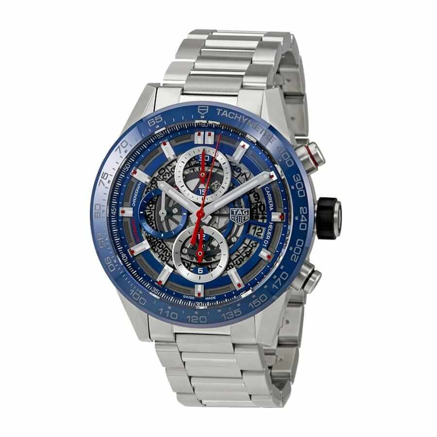 TAG Heuer Carrera 43MM CAR2A1T.FT6052 Blue Skeleton Dial
