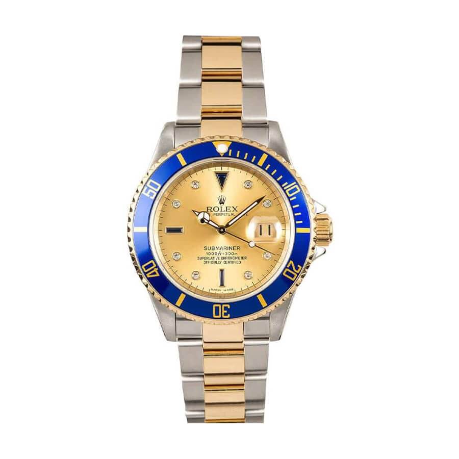 Rolex Submariner 40MM 16613 Serti Two-Tone