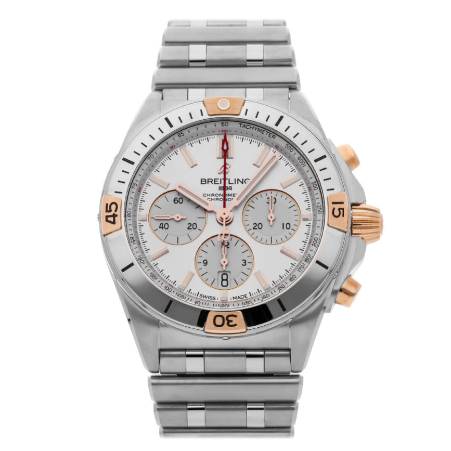 Breitling Chronomat 45MM AB0134101G1A1 White Dial Steel